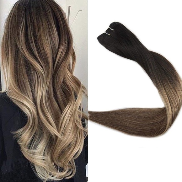 💫Merinda 2 20”1B/6/27 BALAYAGE HUMAN SEWIN HAIR